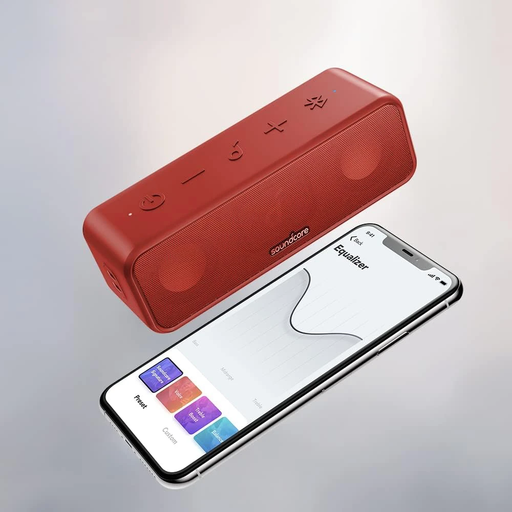 Soundcore nešiojama Bluetooth kolonėlė 16 W, IPX7, 24 val. veikimo laikas, raudona, A3117