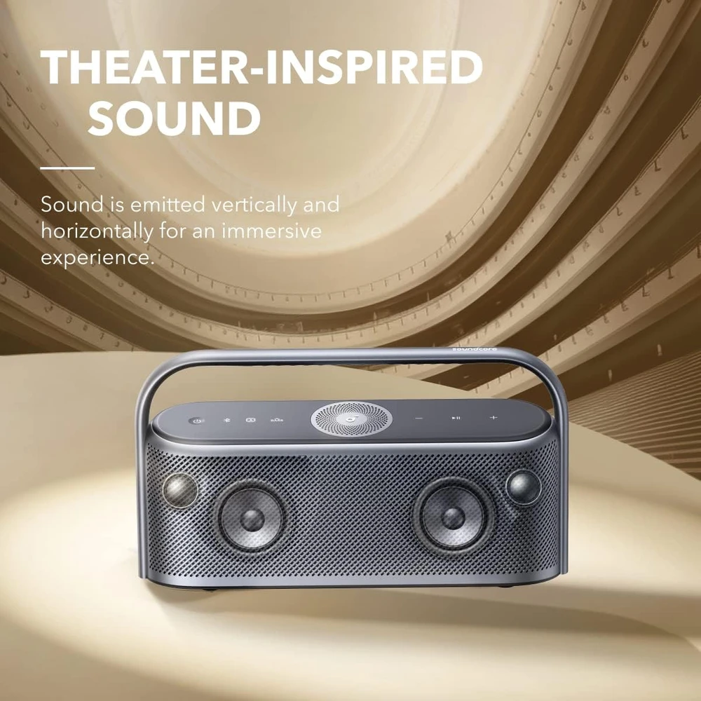 Soundcore nešiojama Bluetooth kolonėlė, 50 W, Hi-Res erdvinis garsas, IPX7, 12 h, Motion X600