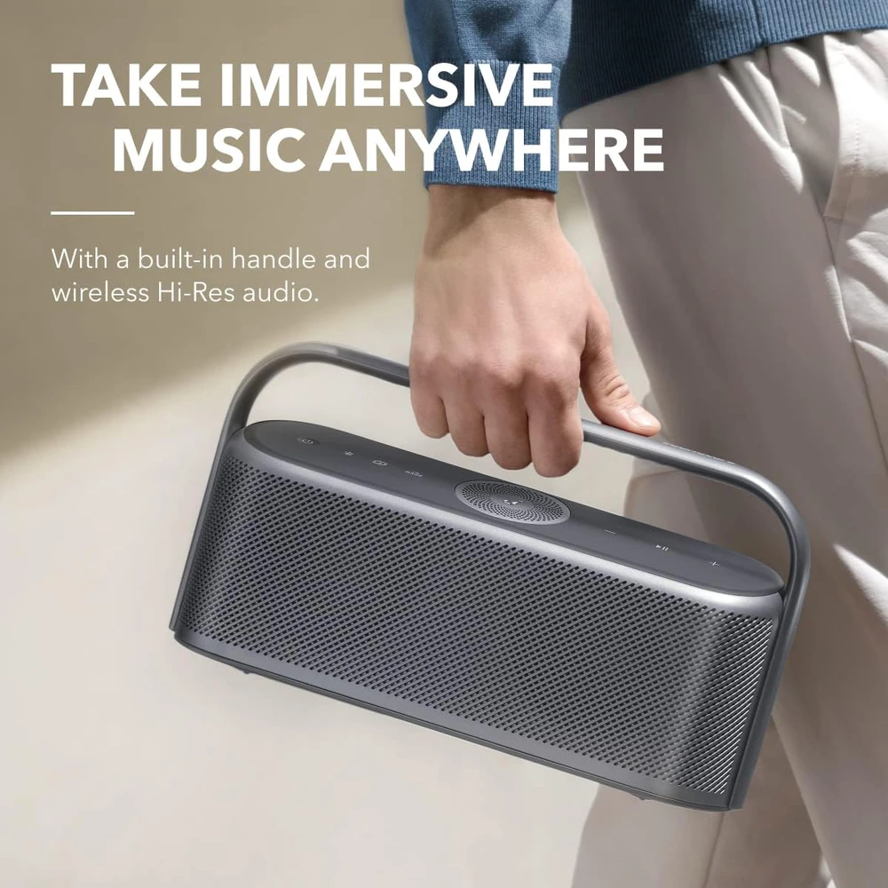 Soundcore nešiojama Bluetooth kolonėlė, 50 W, Hi-Res erdvinis garsas, IPX7, 12 h, Motion X600