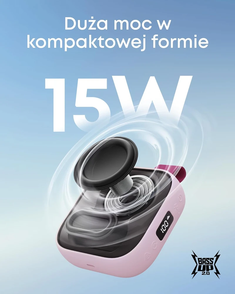 soundcore nešiojama Bluetooth kolonėlė Boom Go 3i, 15 W, IP68, 24 h grojimas, rožinė