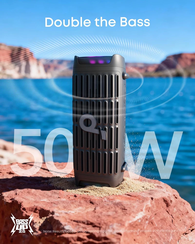Soundcore nešiojamas Bluetooth garsiakalbis Boom 3i 50 W, juodas