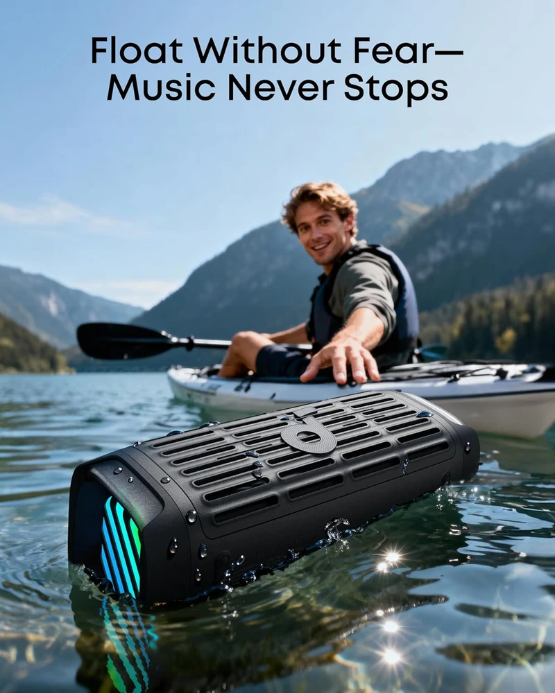 Soundcore nešiojamas Bluetooth garsiakalbis Boom 3i 50 W, juodas