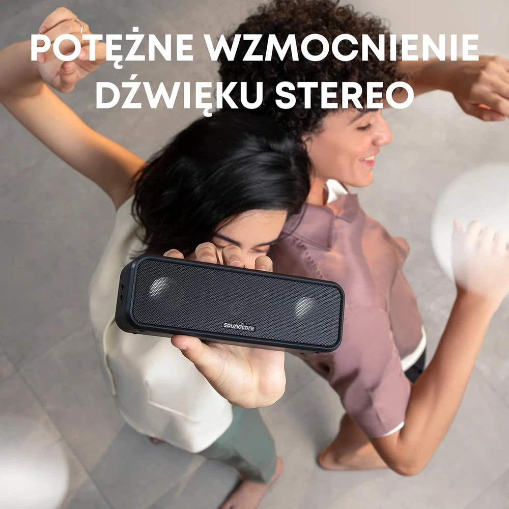 Soundcore nešiojamas Bluetooth garsiakalbis, 16 W stereo, 24 val. veikimas, IPX7, juodas, A3117