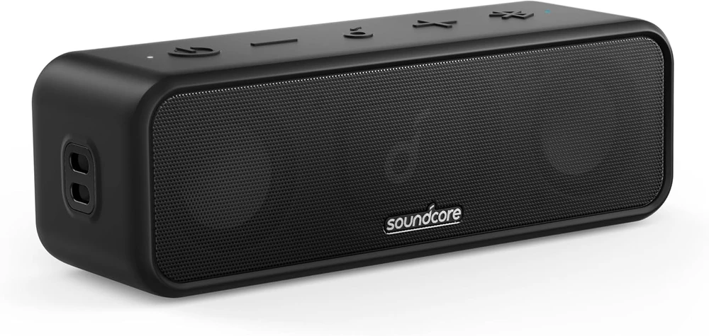 Soundcore nešiojamas Bluetooth garsiakalbis, 16 W stereo, 24 val. veikimas, IPX7, juodas, A3117
