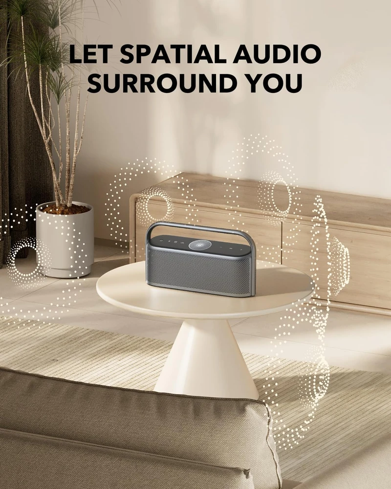 Nešiojama kolonėlė Anker Soundcore Motion X600, Pilkos spalvos