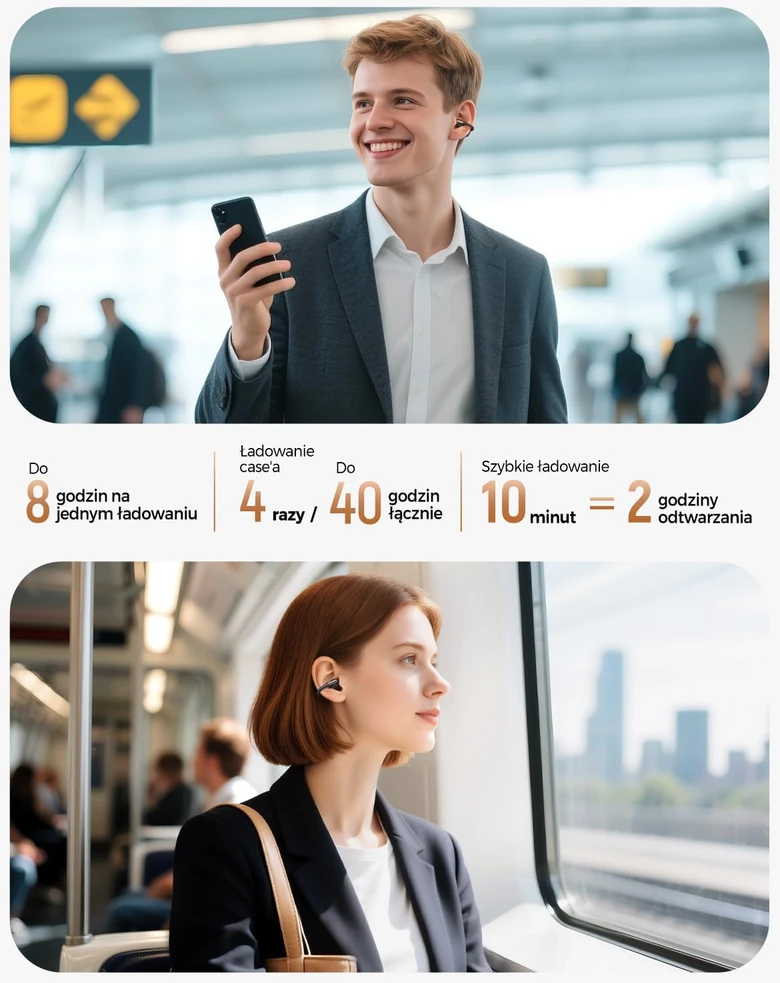 SOUNDPEATS atviros belaidės ausinės su spaustuku Bluetooth 5.4, LDAC, Dolby Audio Clip1