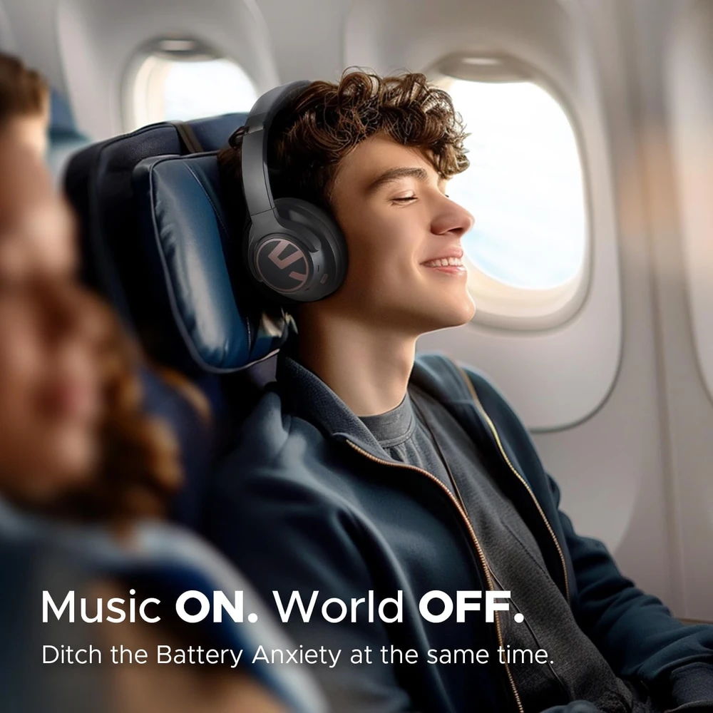 SoundPEATS belaidės ant ausų dedamos Bluetooth 5.3 ausinės su ANC, 40 mm garsiakalbiais Space