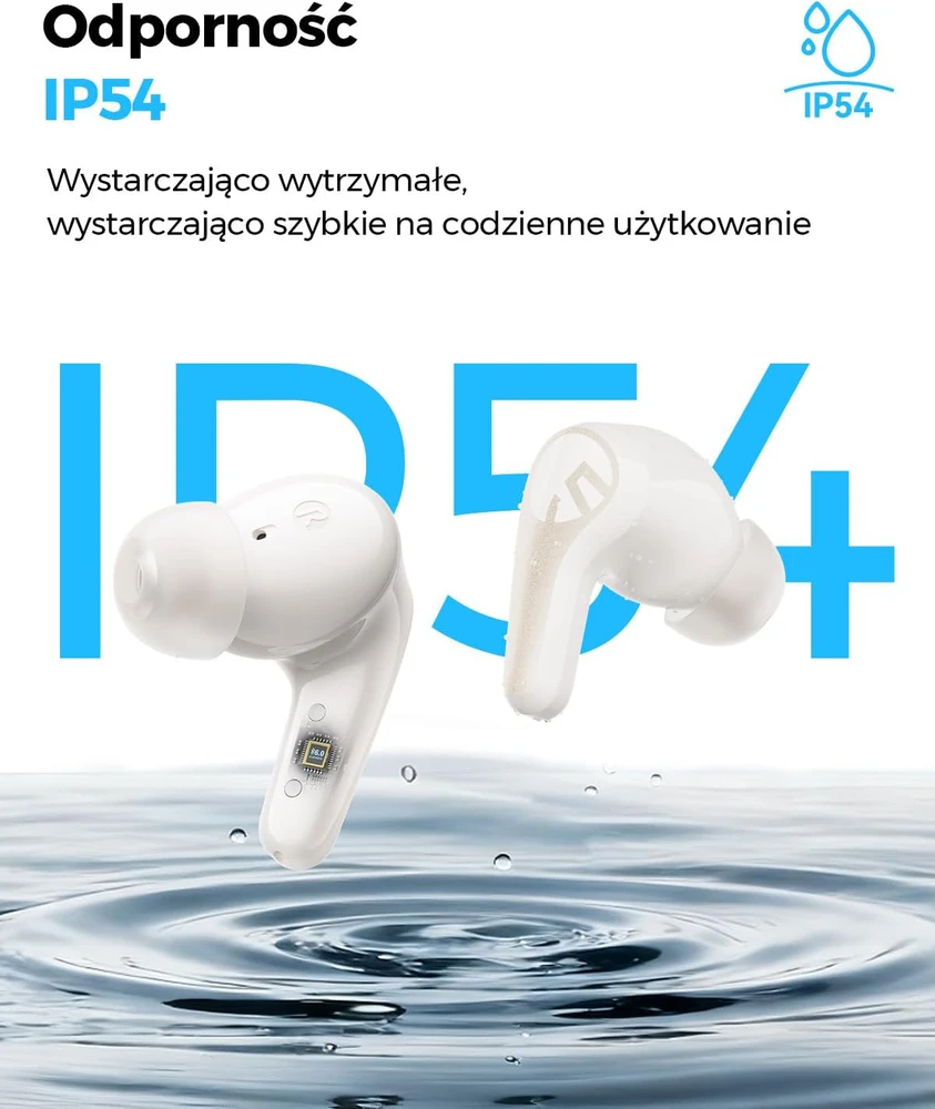 SoundPEATS belaidės ausinės su ANC 52 dB, Hi-Res LDAC, Bluetooth 6.0, C30 modelis