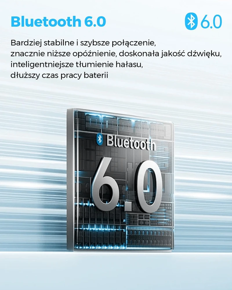 SoundPEATS belaidės ausinės su Bluetooth 6.0, ANC iki 52 dB, 12 mm garsiakalbiais, Hi-Res Audio, C30