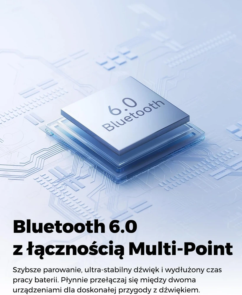 SoundPEATS belaidės į ausis įdedamos ausinės su ANC, Bluetooth 6.0 ir 42 val. veikimu Q3 Pro