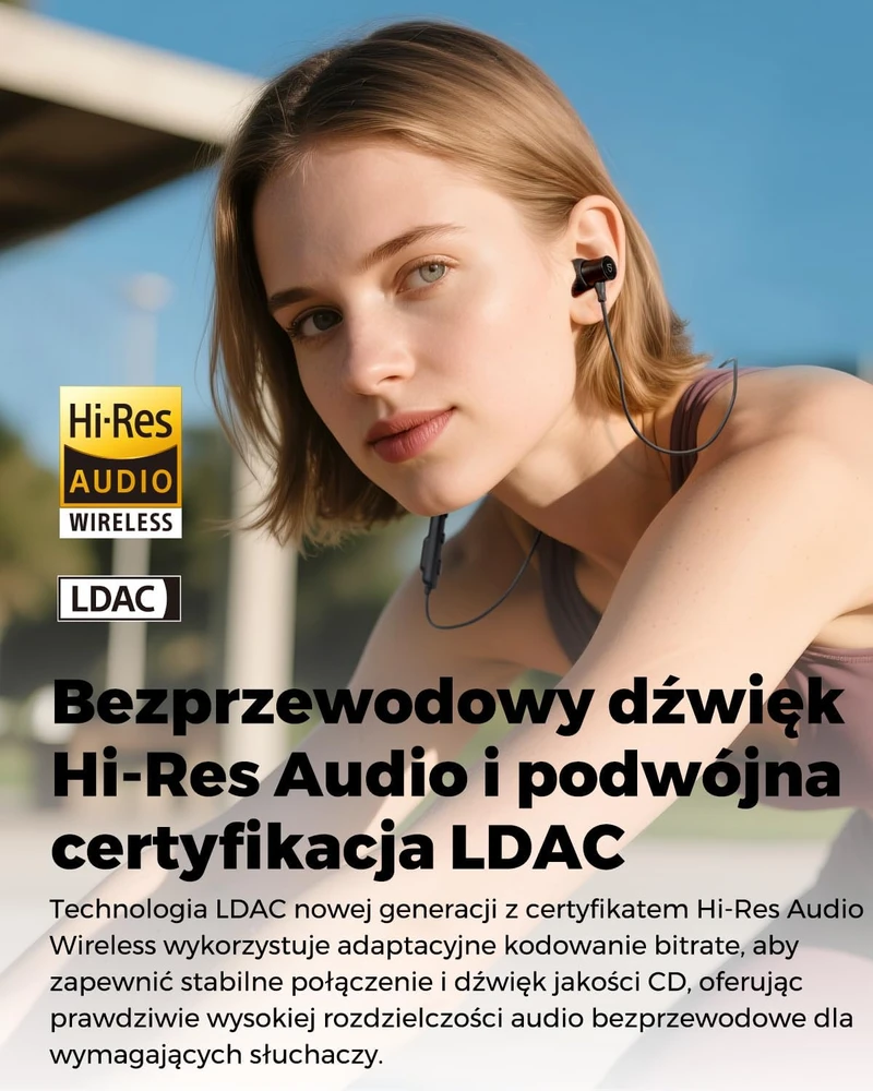 SoundPEATS belaidės į ausis įdedamos ausinės su kaklo lankeliu Bluetooth 5.0 LDAC Q40 HD