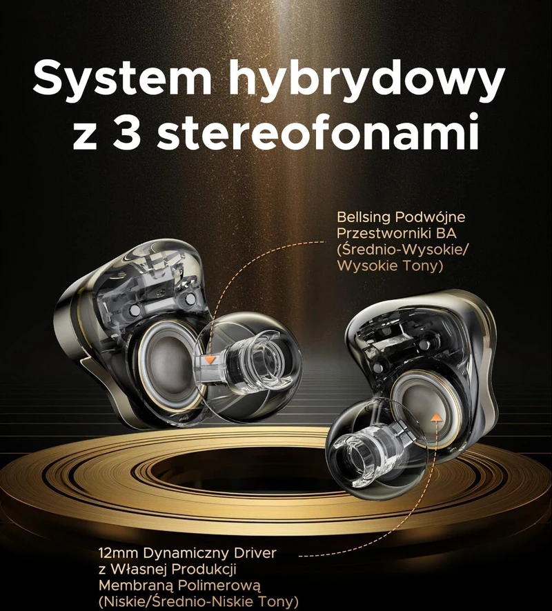 SoundPEATS bevielės ausinės į ausis, Bluetooth 5.2, ANC, LDAC, aptX, 37h veikimas, H3