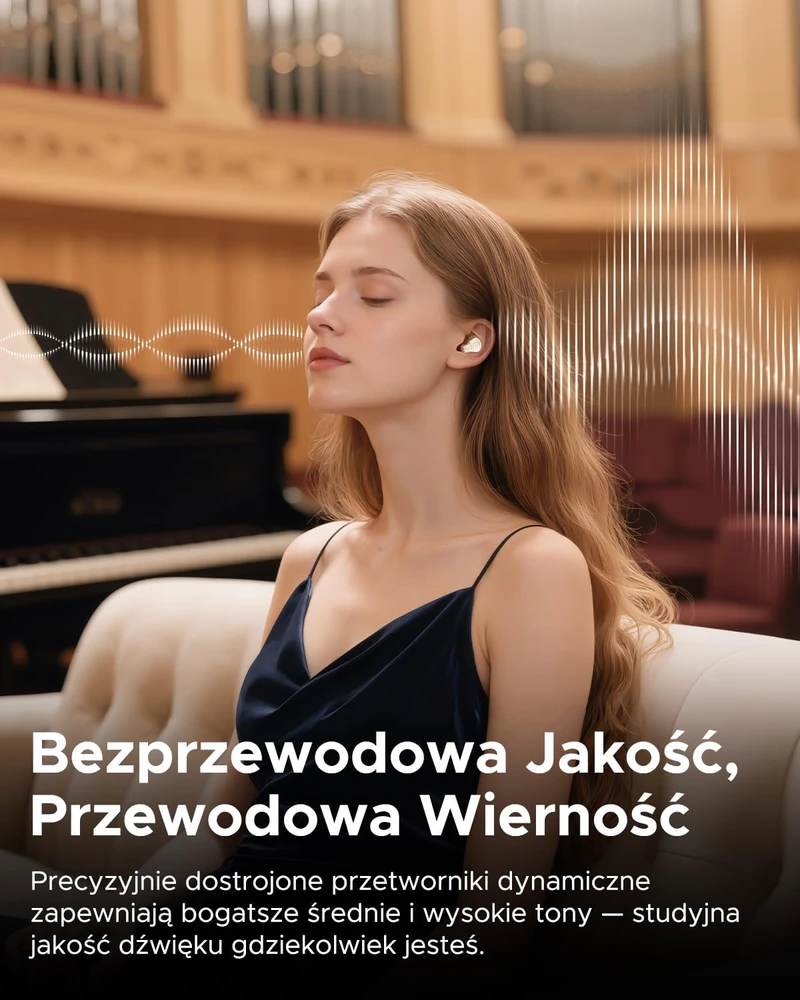 SoundPEATS bevielės ausinės į ausis, Bluetooth 5.2, ANC, LDAC, aptX, 37h veikimas, H3