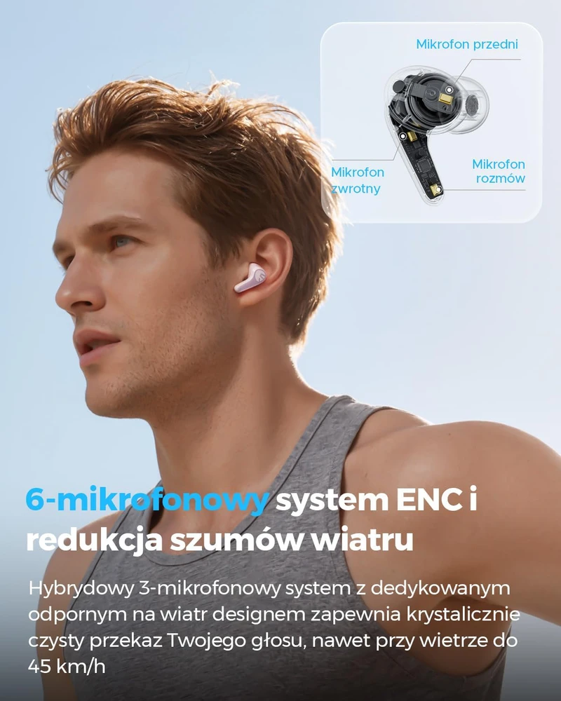 SoundPEATS Bluetooth ausinės su ANC 52 dB, Hi-Res Audio, LDAC, 12 mm garsiakalbiais, C30 modelis