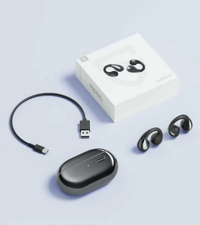 SoundPEATS Pearlclip Pro atviros konstrukcijos belaidės ausinės su mikrofonu, Bluetooth 5.4, IPX5, 24 val.