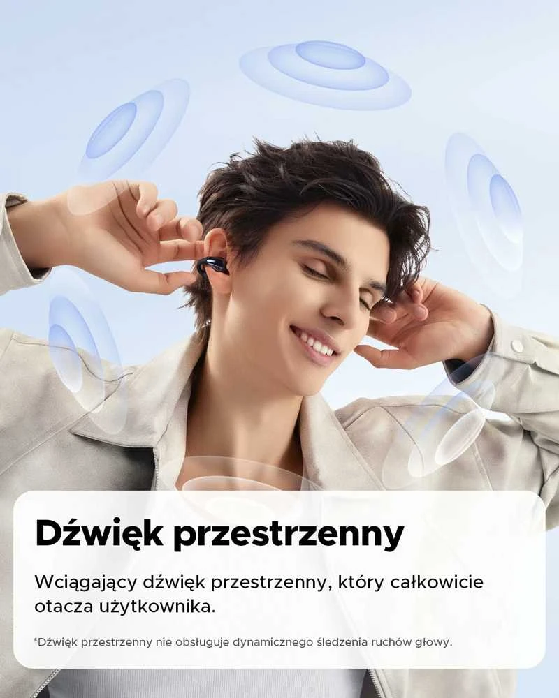 SoundPEATS Pearlclip Pro atviros konstrukcijos belaidės ausinės su mikrofonu, Bluetooth 5.4, IPX5, 24 val.