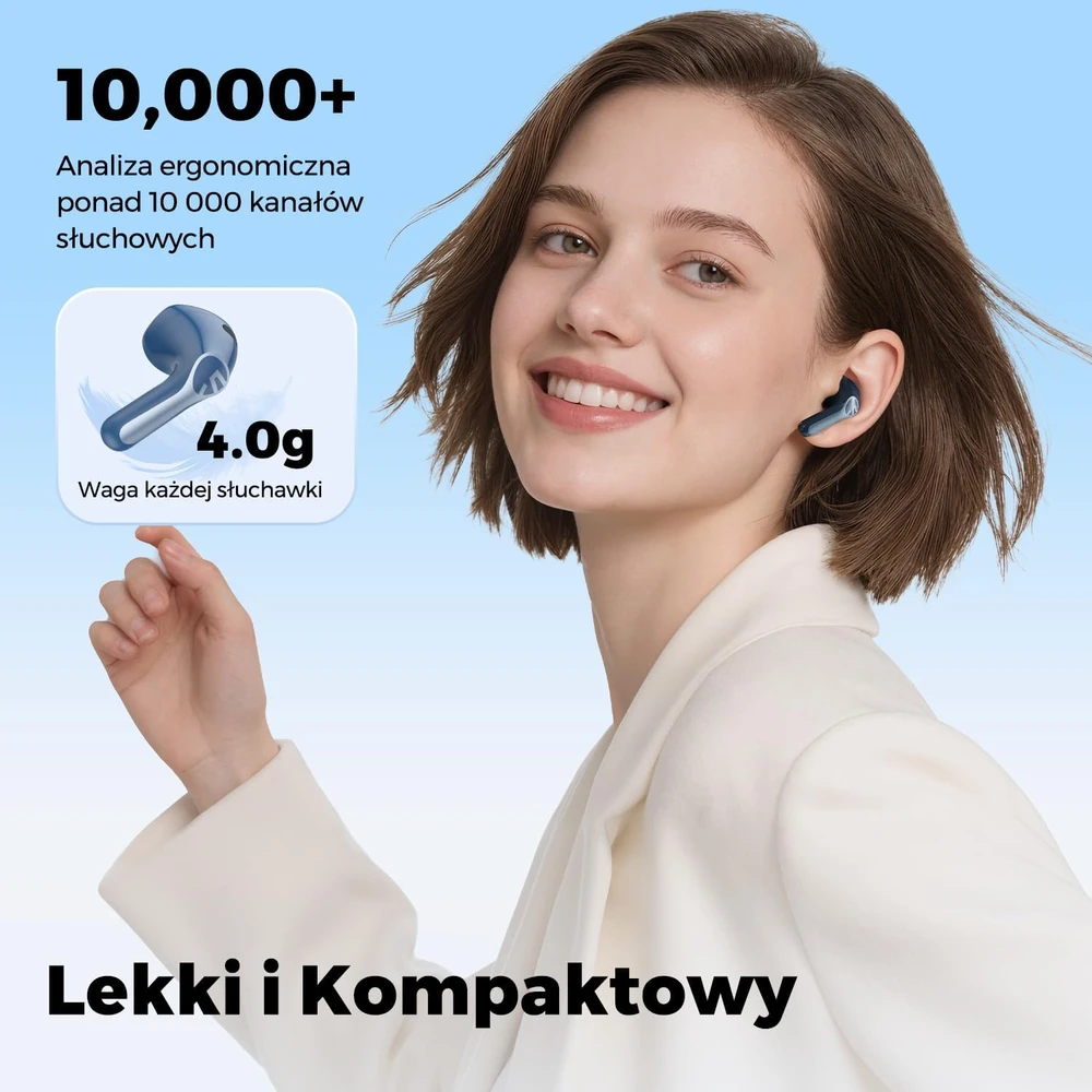 SoundPEATS pusiau į ausis įdedamos belaidės Bluetooth 6.0 ausinės su LDAC Air6 HS
