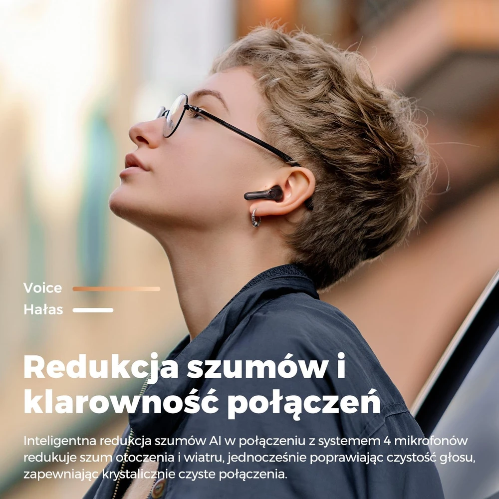 SoundPEATS pusiau į ausis įdedamos belaidės ausinės Bluetooth 5.4 su LDAC Air5 Lite