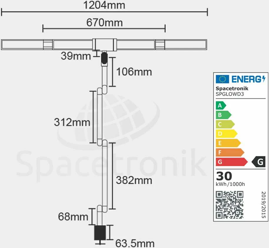 Spacetronik Glow D3 LED stalinė lempa