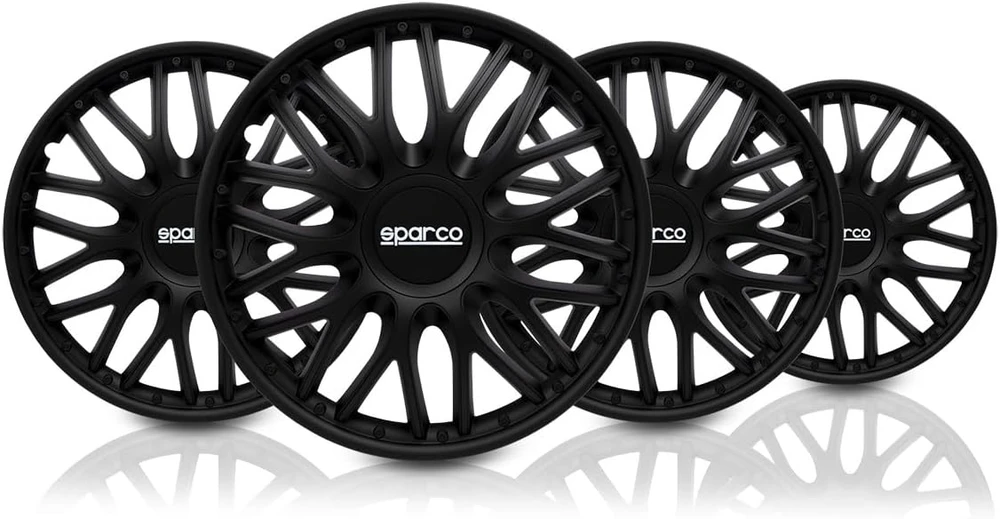 Sparco ratų gaubtų rinkinys Roma 16 colių, 4 vnt., juodas SPC1696BK