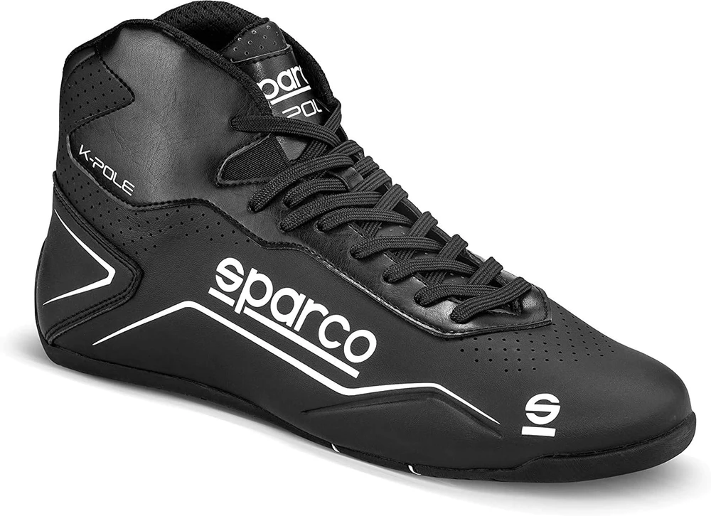 Sparco sportiniai batai kartingui K-Pole, juodi, 44 dydis, sintetinė guminė padas