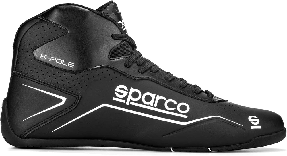 Sparco sportiniai batai kartingui K-Pole, juodi, 44 dydis, sintetinė guminė padas