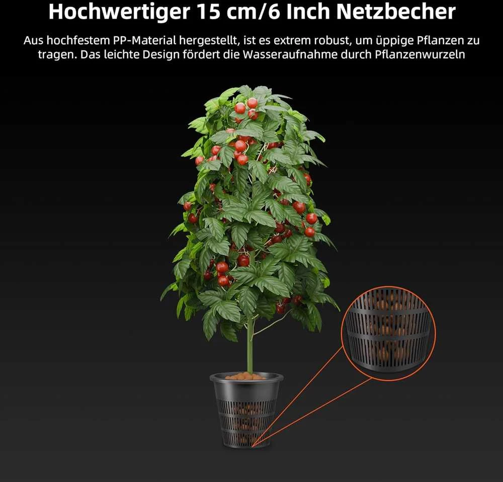 Spider Farmer DWC hidroponinės sistemos rinkinys su 27 l talpos vandens indu, 12 W oro pompa, 4 kibirai