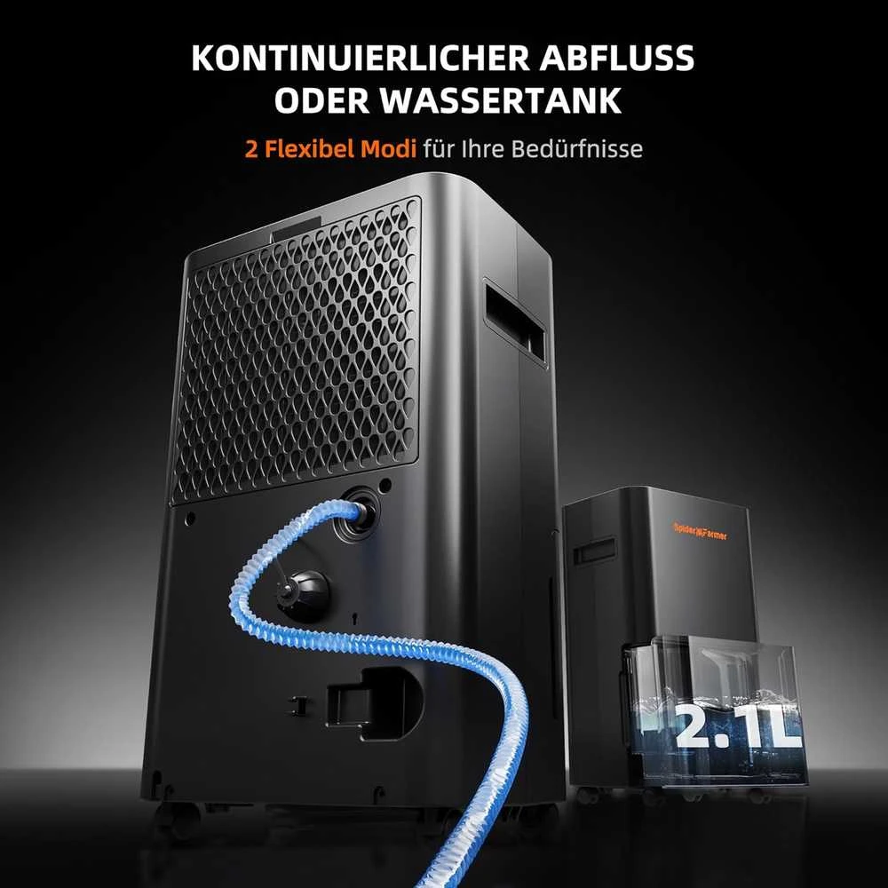 Spider Farmer oro sausintuvas, 12 l, elektrinis, su automatiniu atitirpinimu, laikmačio funkcija, SF-Dehumidifier