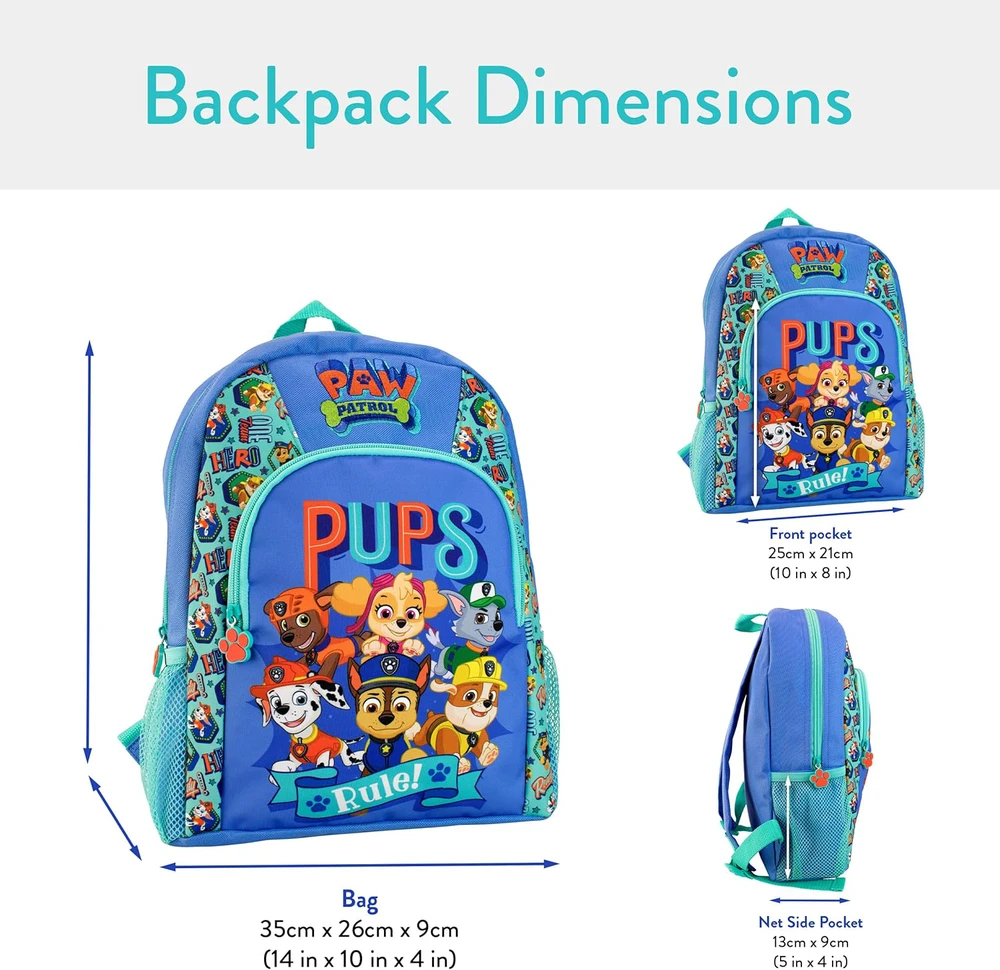 Spin Master PAW PATROL vaikų kuprinė su animacinių herojų atvaizdais, 20 l, poliesteris, PAW-1069