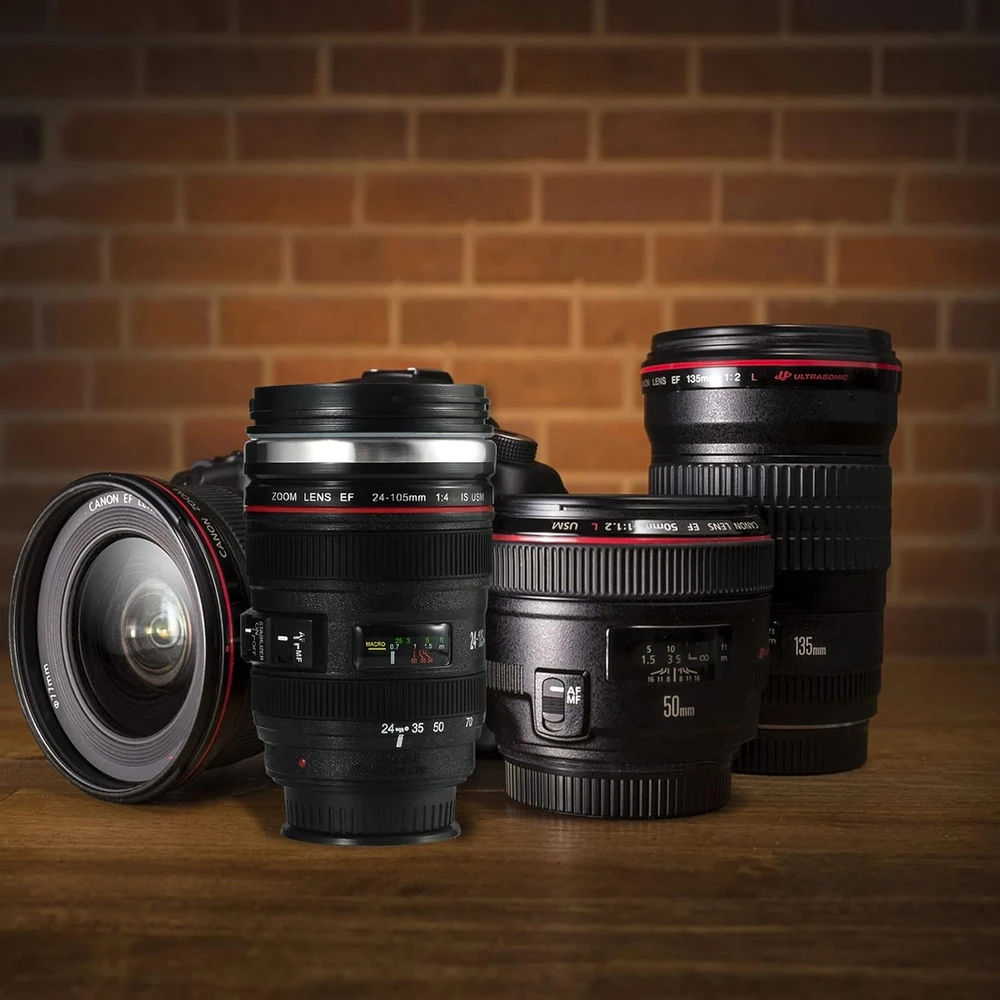Splend termopuodelis fotoaparato objektyvo formos, 320 ml, nerūdijantis plienas, MUG-001_SML