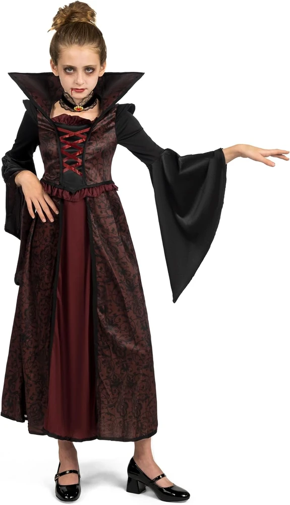 Spooktacular Creations karališkos vampyrės kostiumas mergaitei, raudonas, 3–4 m., 20322-3T