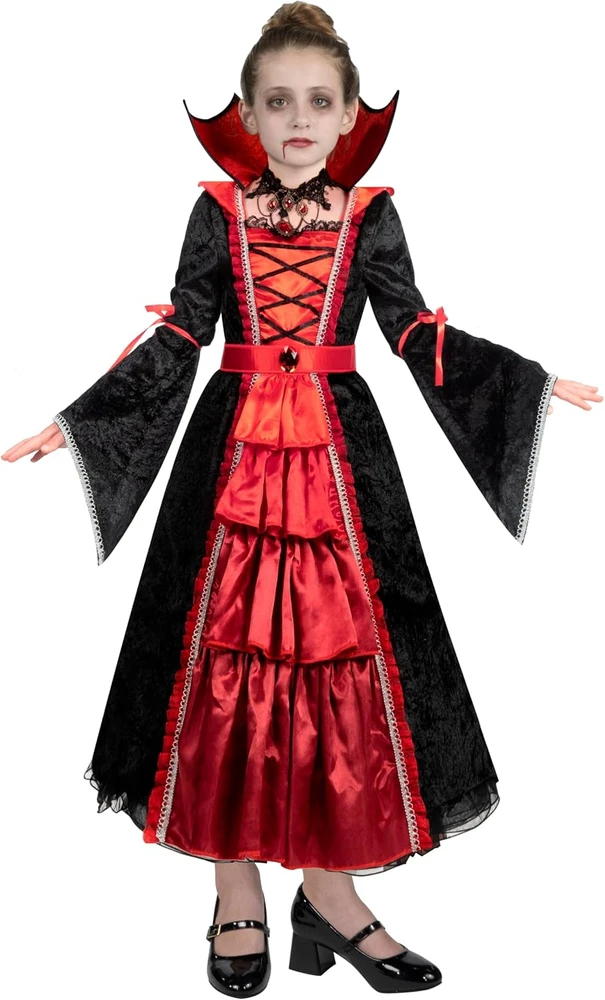 Spooktacular Creations mergaičių vampyrės kostiumas, gotikinis, juodas, dydis M, 21220-M