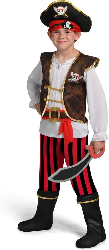 Spooktacular Creations pirato kostiumas berniukams su priedais, 3–4 metų, 22695-3T