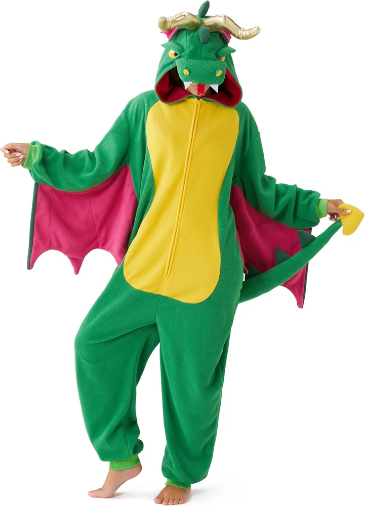 Spooktacular Creations suaugusiųjų pliušinis drakono kombinezonas GP-3EP9-AOWS