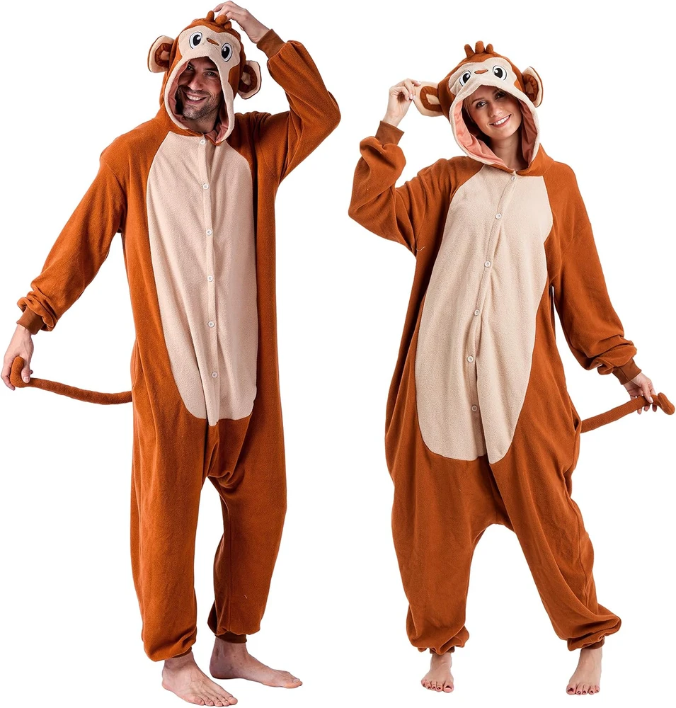 Spooktacular Creations suaugusiųjų unisex pliušinis gyvūno kostiumas-pižama EM-37KQ-PU9B