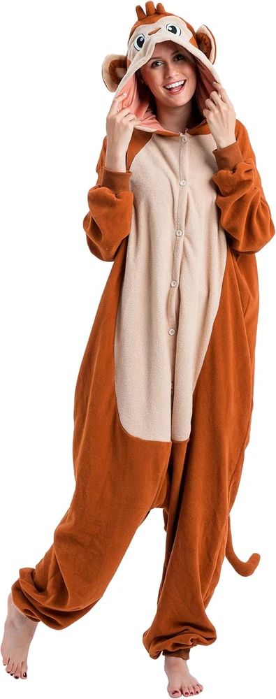 Spooktacular Creations suaugusiųjų unisex pliušinis gyvūno kostiumas-pižama EM-37KQ-PU9B