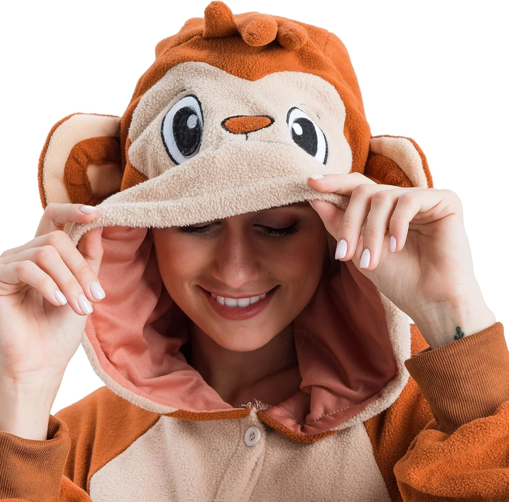 Spooktacular Creations suaugusiųjų unisex pliušinis gyvūno kostiumas-pižama EM-37KQ-PU9B
