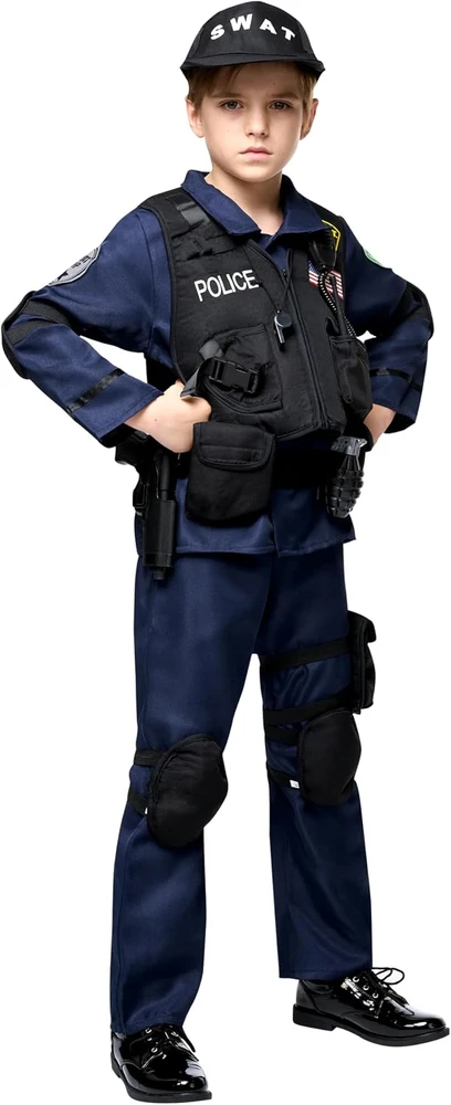 Spooktacular Creations vaikiškas SWAT policininko kostiumas 5–7 metų 20434-S