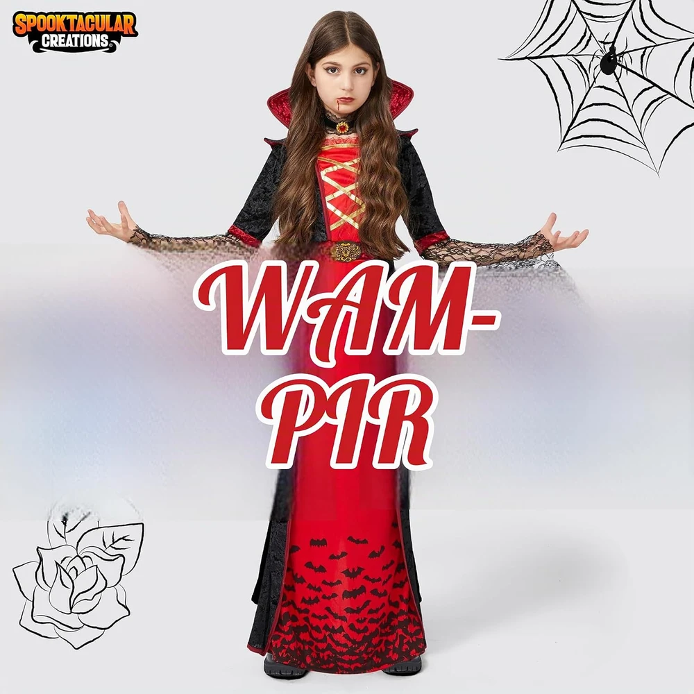 Spooktacular Creations vampyro kostiumas vaikams, raudonas, XL 13–15 metų, 20045-XL