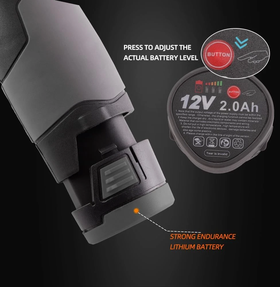 SPTA akumuliatorinė mini poliravimo mašinėlė automobiliui, 12 V, su baterijomis, LD104SET2EU