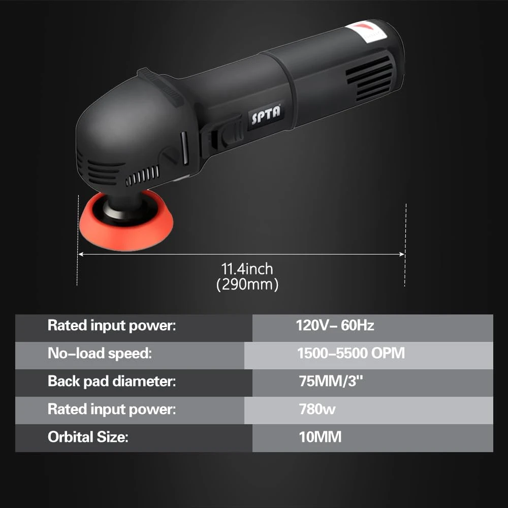 SPTA automobilinis mini poliruoklis 780 W su 6 greičio pakopomis HROMPS3AC