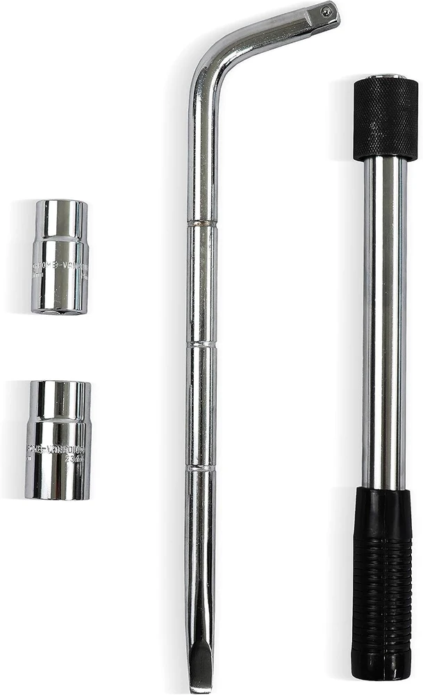 S&R teleskopinis ratų raktas su galvutėmis 17–23 mm, 385–505 mm, 465.462.504