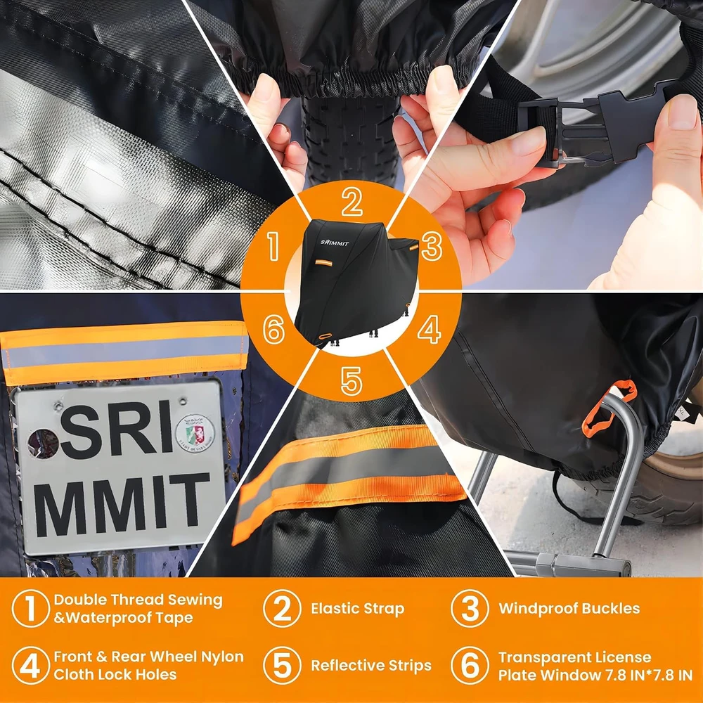 SRIMMIT universalus motociklo uždangalas 420D, atsparus vandeniui, XXXL MC420D