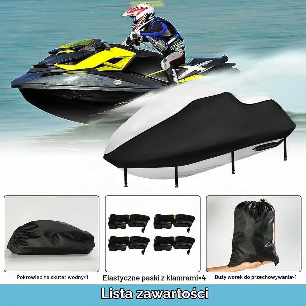 SRIMMIT vandens motociklo uždangalas 420D, 4.7 x 1.3 x 1.3 m, MTTZ-136-SIL