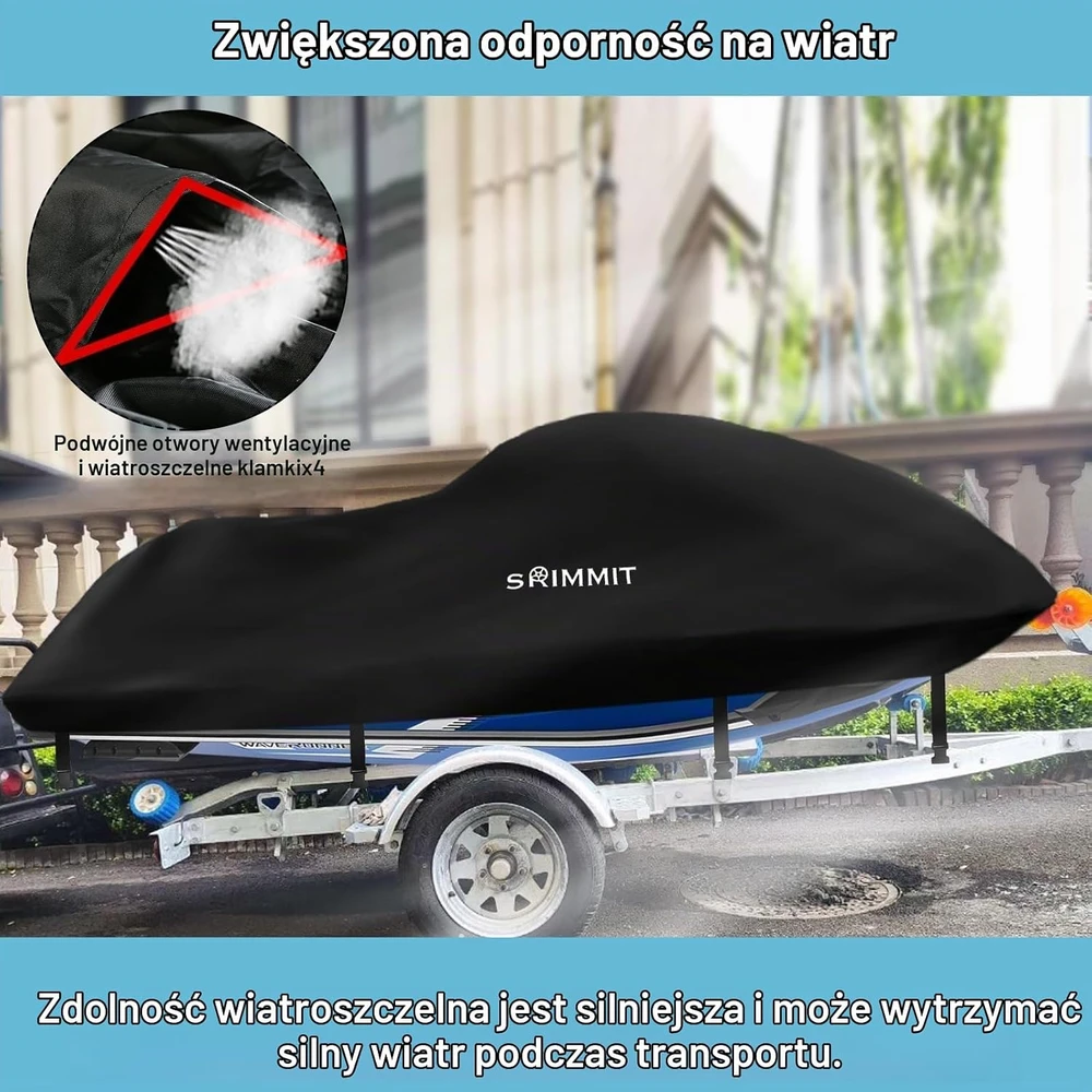 SRIMMIT vandens motociklo uždangalas 420D, atsparus vandeniui ir UV, MTTZ-121-BLK