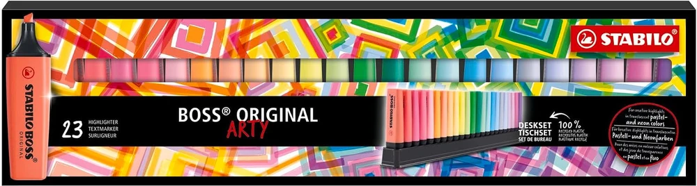 STABILO žymeklių rinkinys Boss Original Arty, 23 vnt., įvairiaspalvis, EO7023-01-5-20