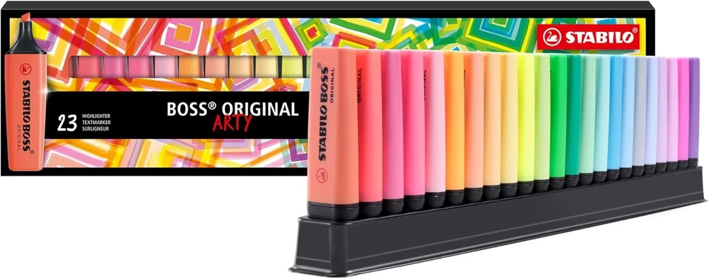 STABILO žymeklių rinkinys Boss Original Arty, 23 vnt., įvairiaspalvis, EO7023-01-5-20