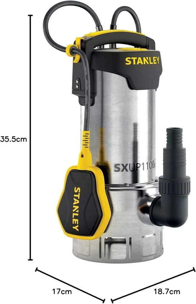 „Stanley“ nerūdijančio plieno panardinamas „Vanduo“ siurblys, SXUP1100XDE, 1100 W
