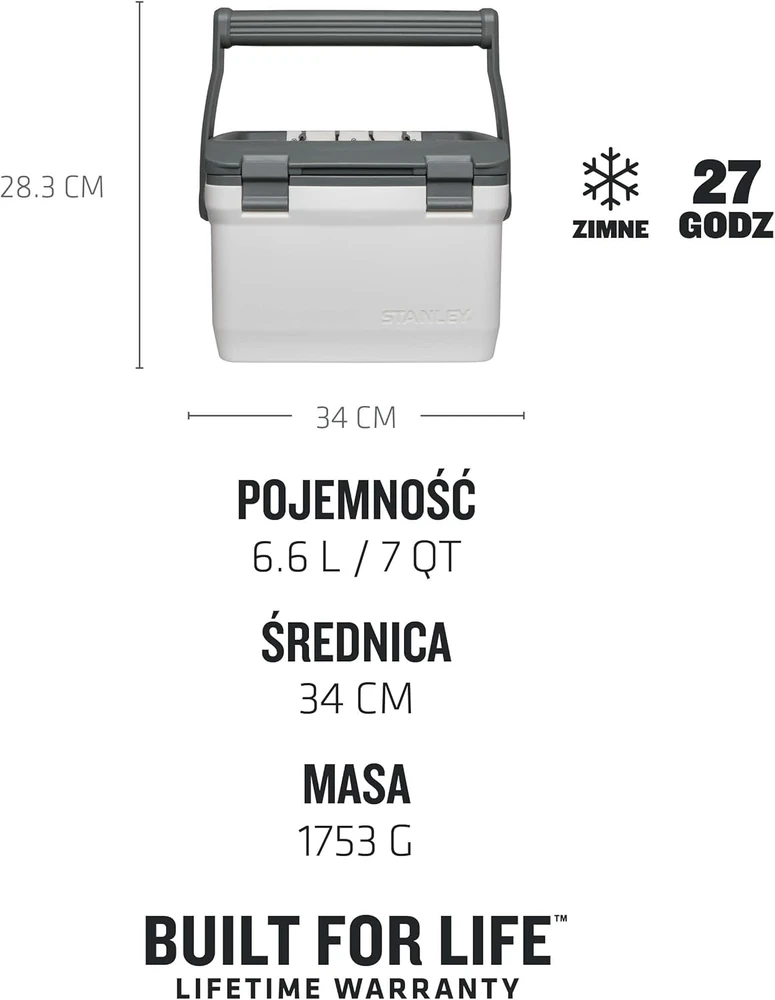 Stanley stovyklavimo šaldytuvas su dviguba izoliacija, 6,6 l talpa, Polar Baltas