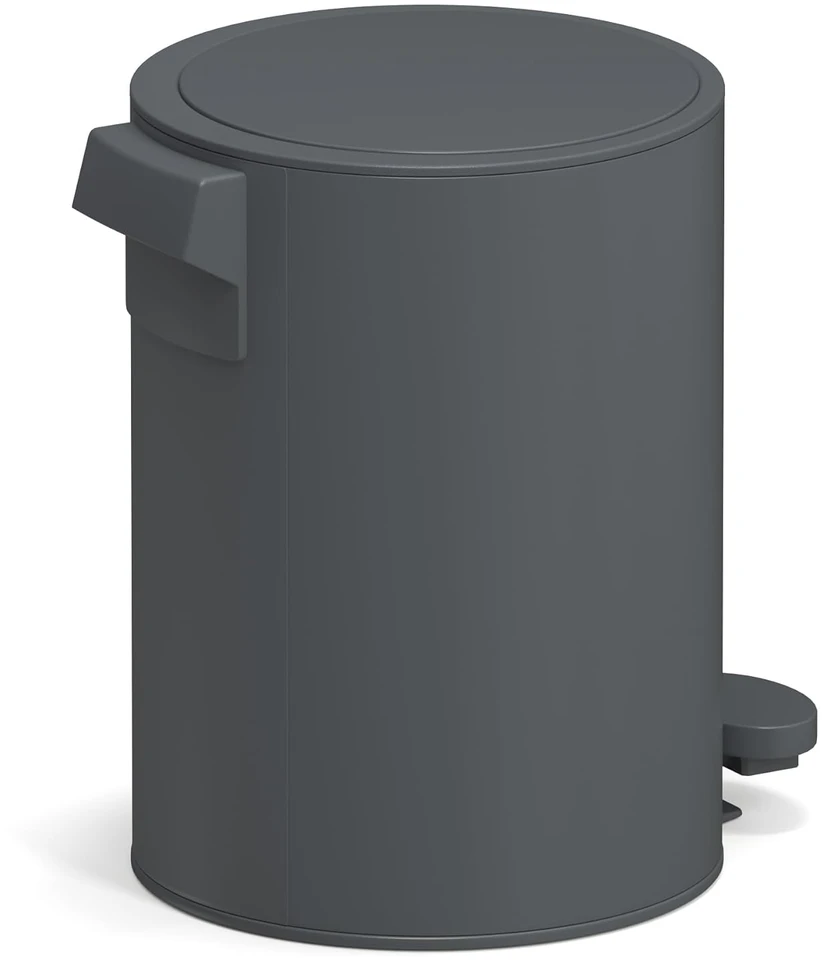 Stardis nerūdijančio plieno šiukšliadėžė su pedalu, matinis, 3 l, Soft-Close, pilka